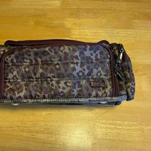 Lug full sized trolley leopard Berry